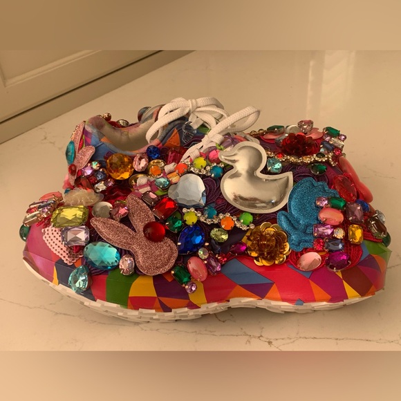 Comme Des Garçons x Salomon glass crystal embellished sneakers Size 6.5 US Women - Picture 10 of 16